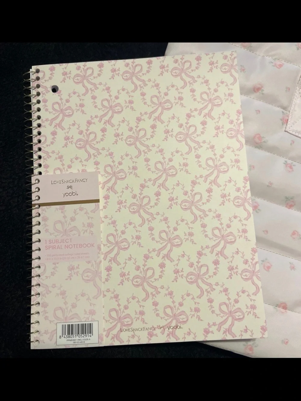 LoveShackFancy target Coquette Bow Notebook,